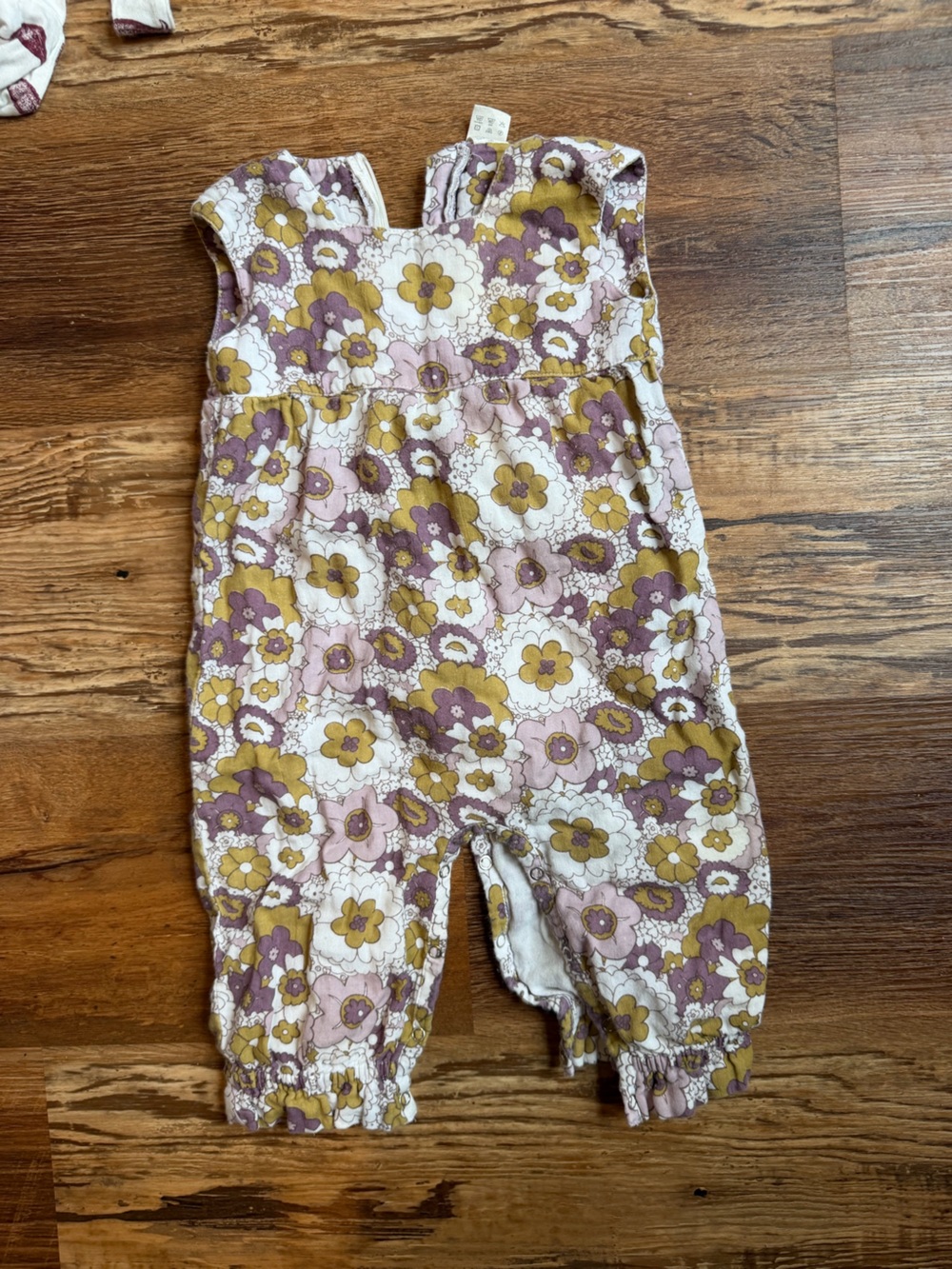 kate quinn Floral romper in Purple, Mustard & White